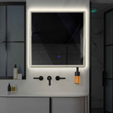 LED Spiegel Quadratisch | Touch-Schalter | Neutralweißes Licht - Reyze Seria Edge Model 1